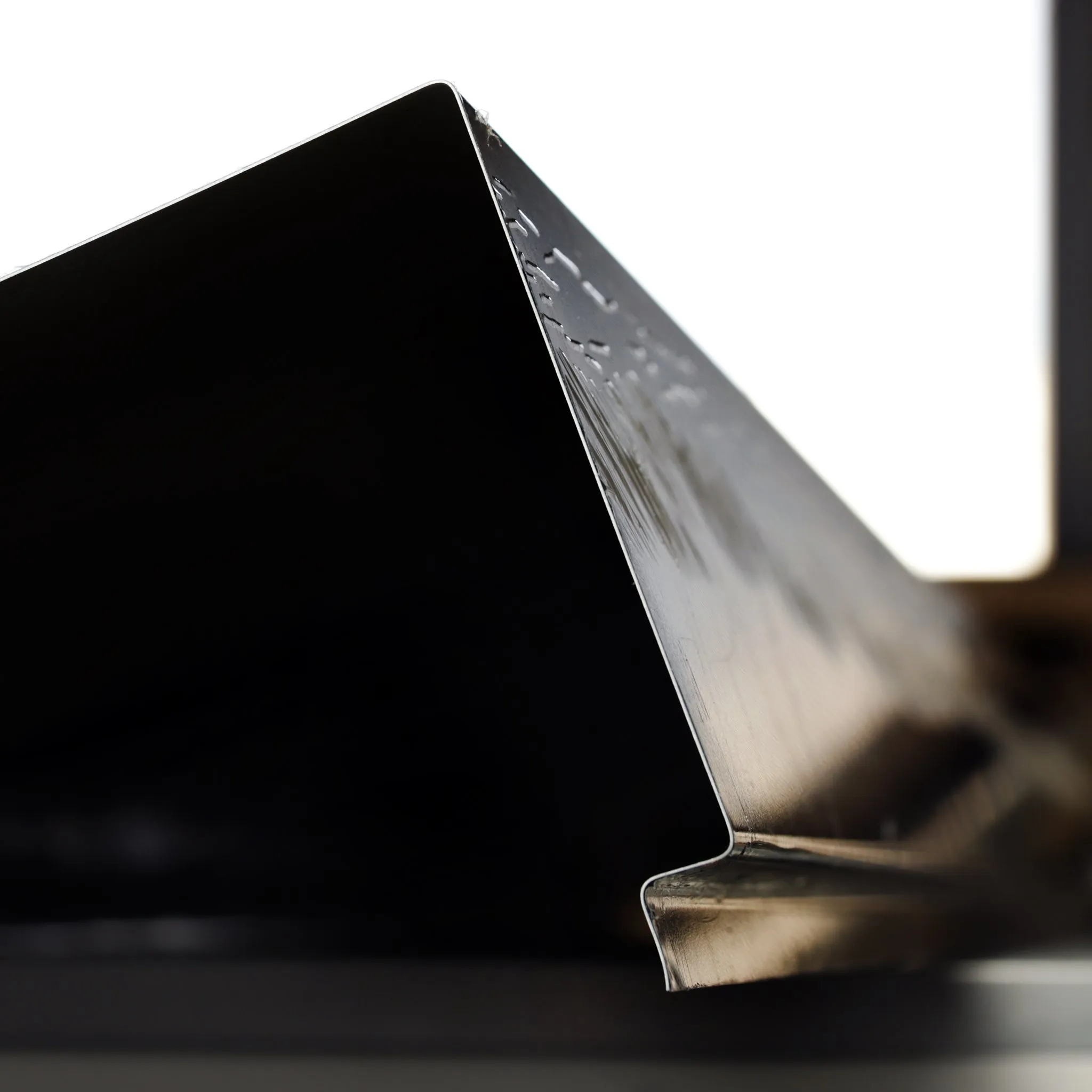 Pliage zinc — gros plan